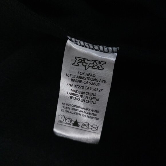 Honda Fox Racing Zip Hoodie Mens Medium Black Red White MX Motocross Jacket New - Picture 9 of 12